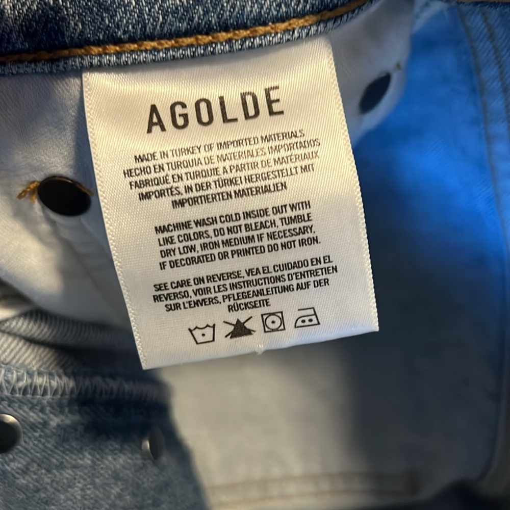 AGOLDE Riley High Rise Straight Jean, Size 27 - Picture 9 of 10
